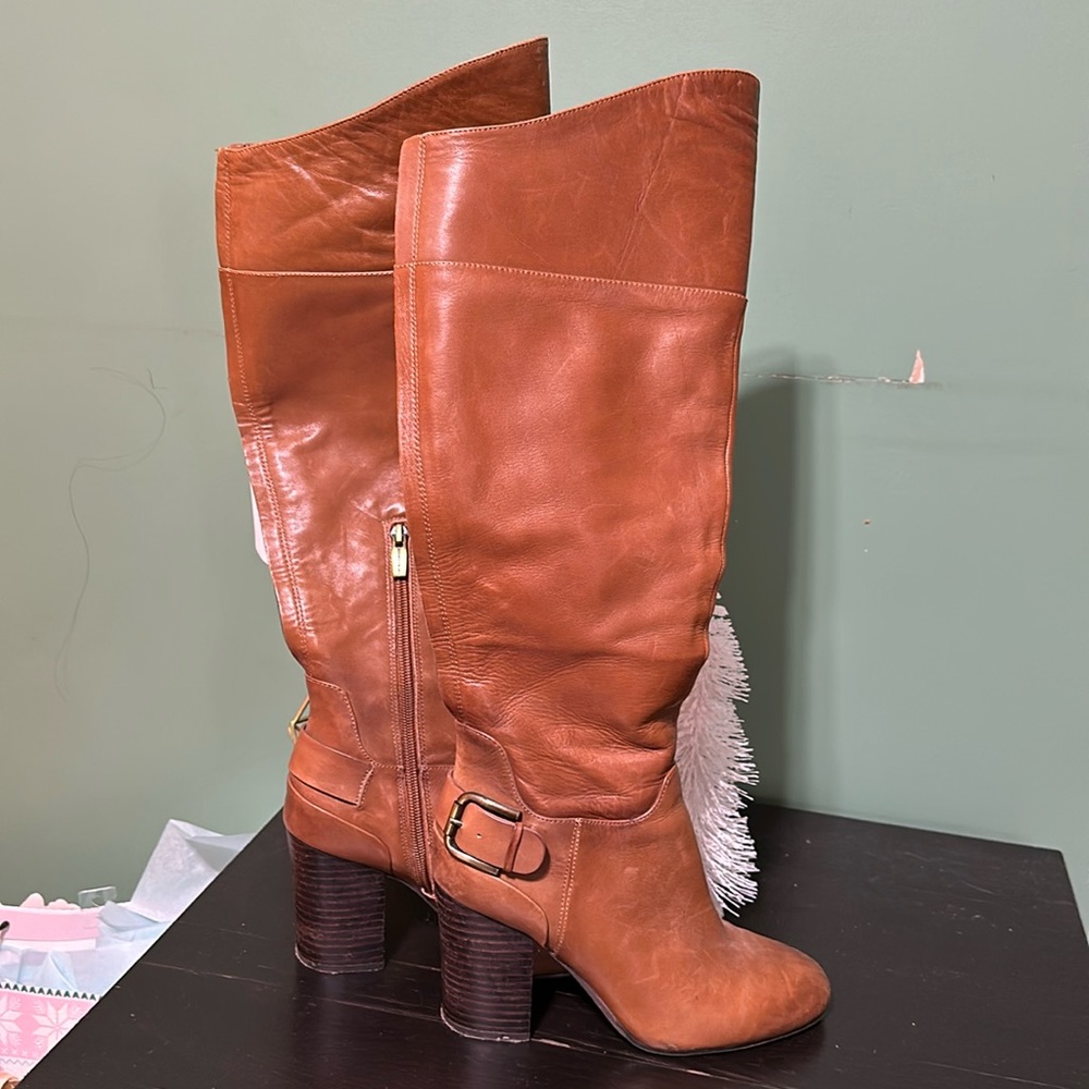 Brown Vince Camaro knee high boots